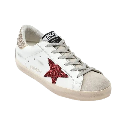 Golden Goose White gold red glitter