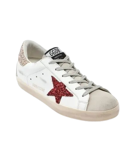 Golden Goose - White Red Glitter