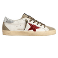 Golden Goose white silver red Glitter leopard laces