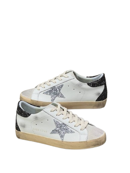 Golden Goose - White Black Silver Glitter