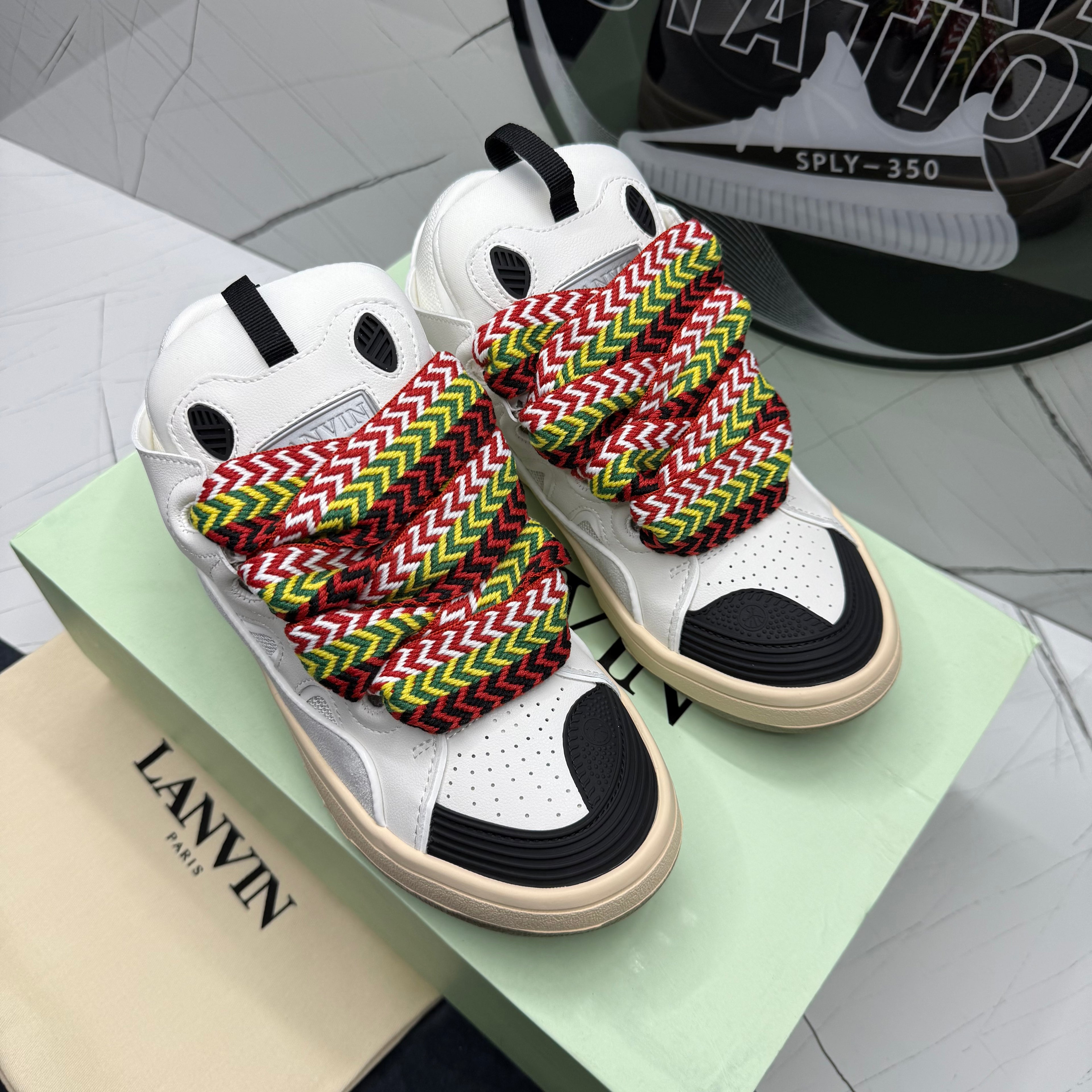 Lanvin Curb Svede Trim