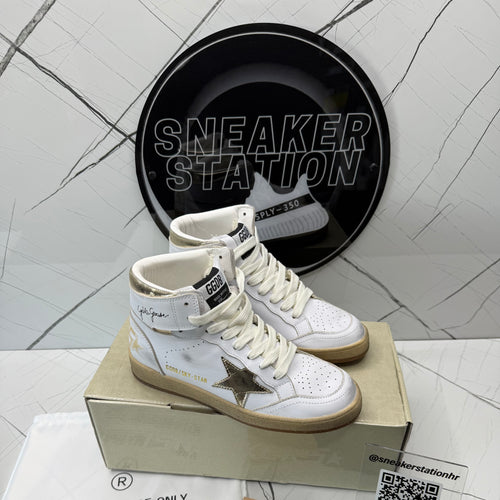 Golden Goose Sky-Star Lace Up Gold Metalic Star