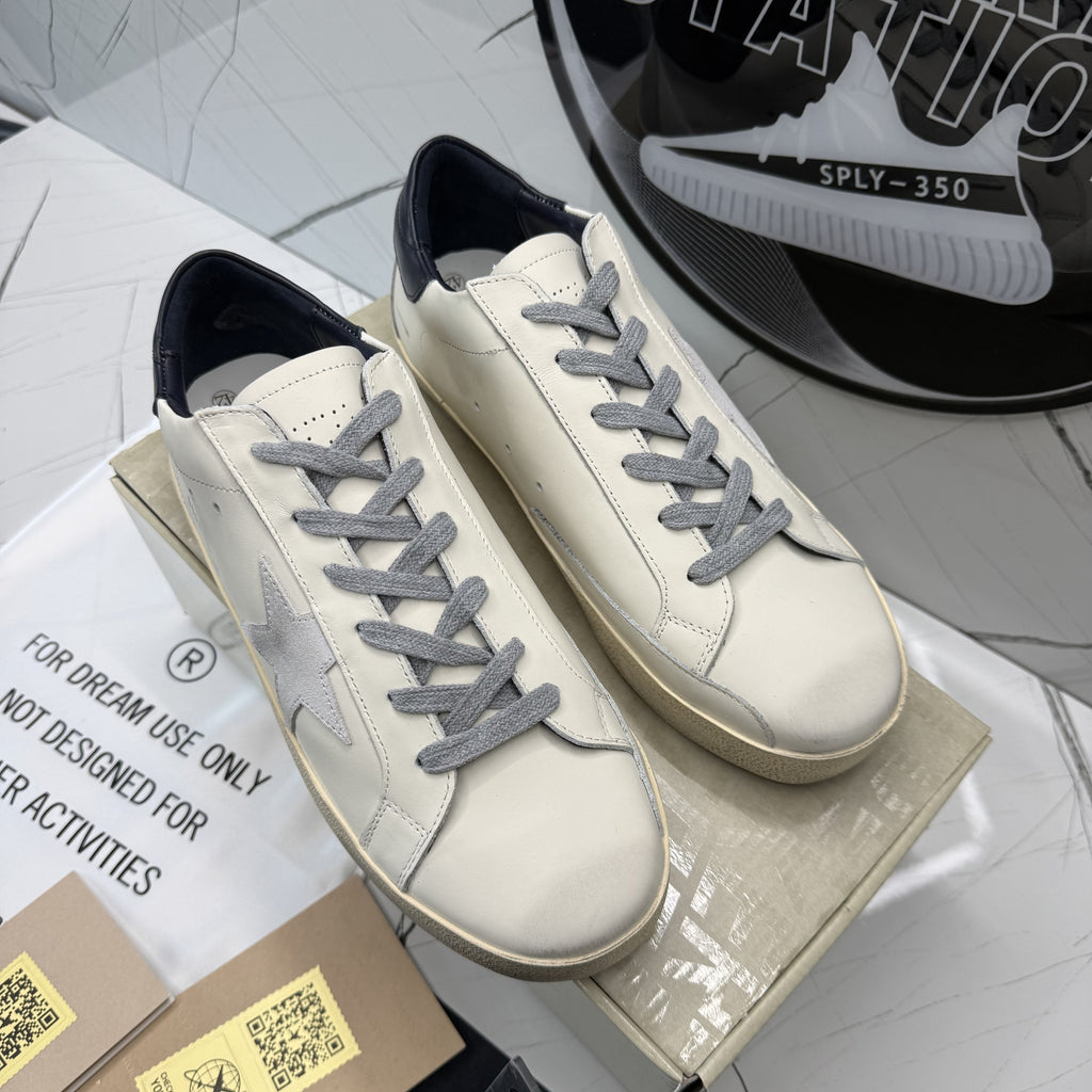 Golden Goose Super-Star White Black Grey Star