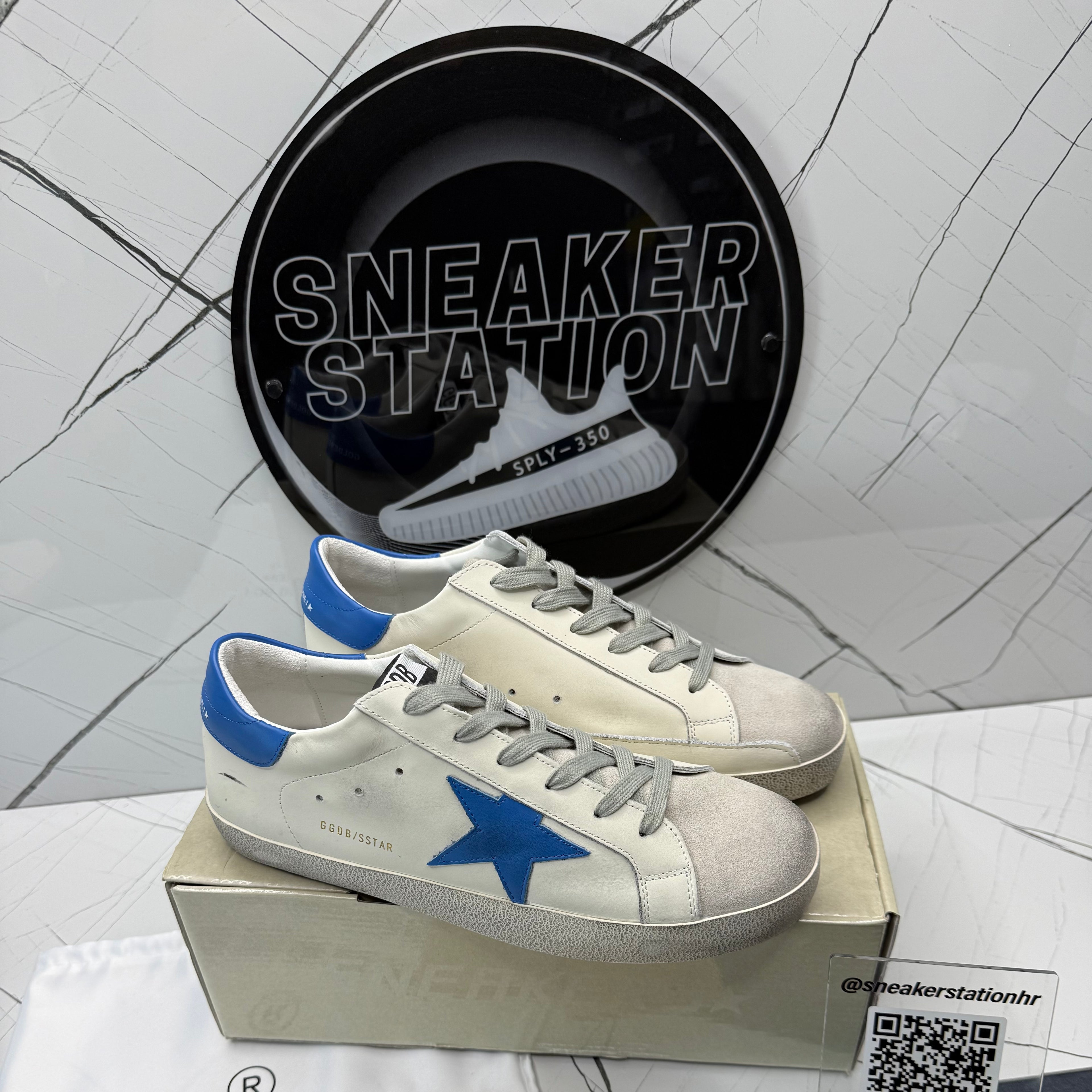 Golden Goose Super-star White Light Blue