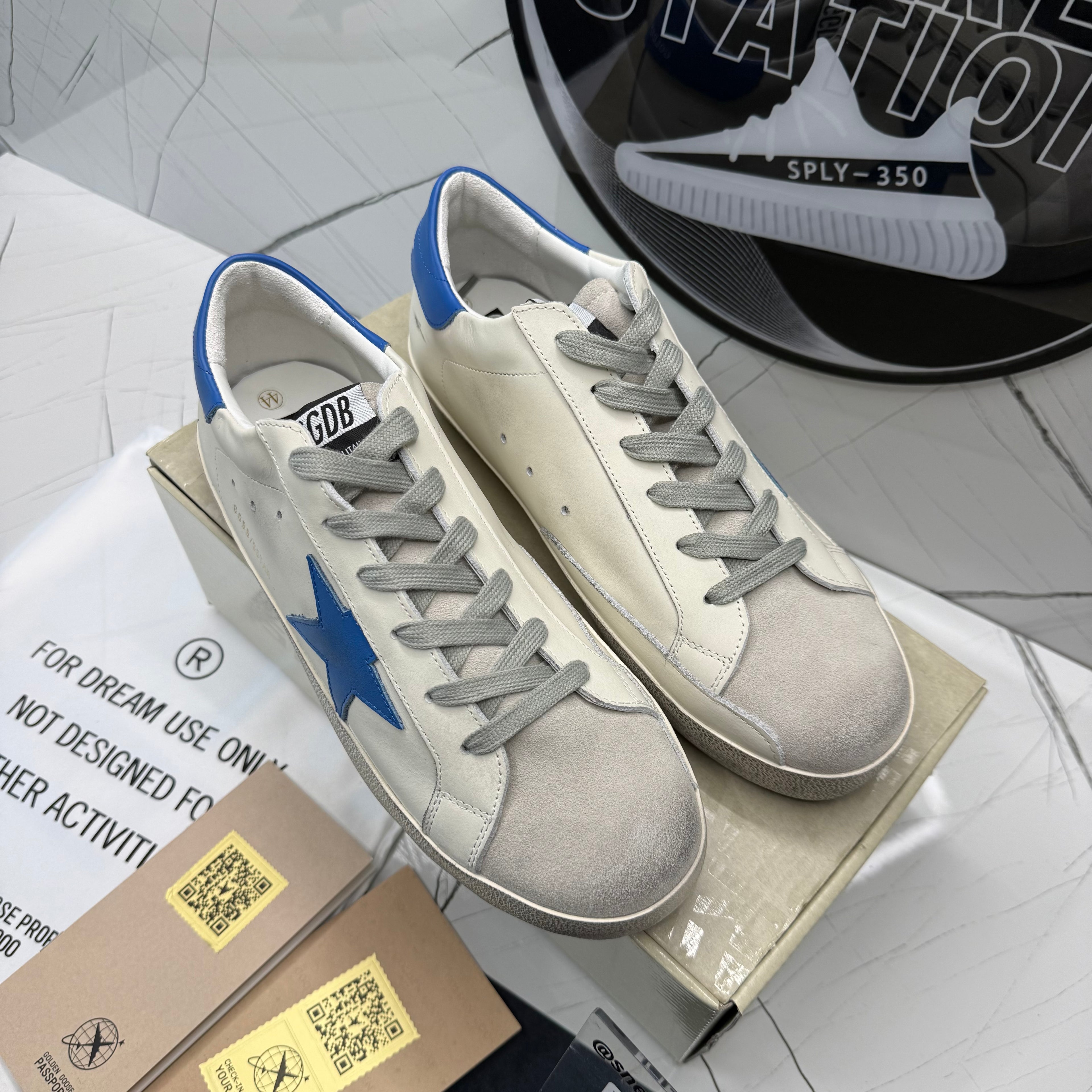 Golden Goose Super-star White Light Blue
