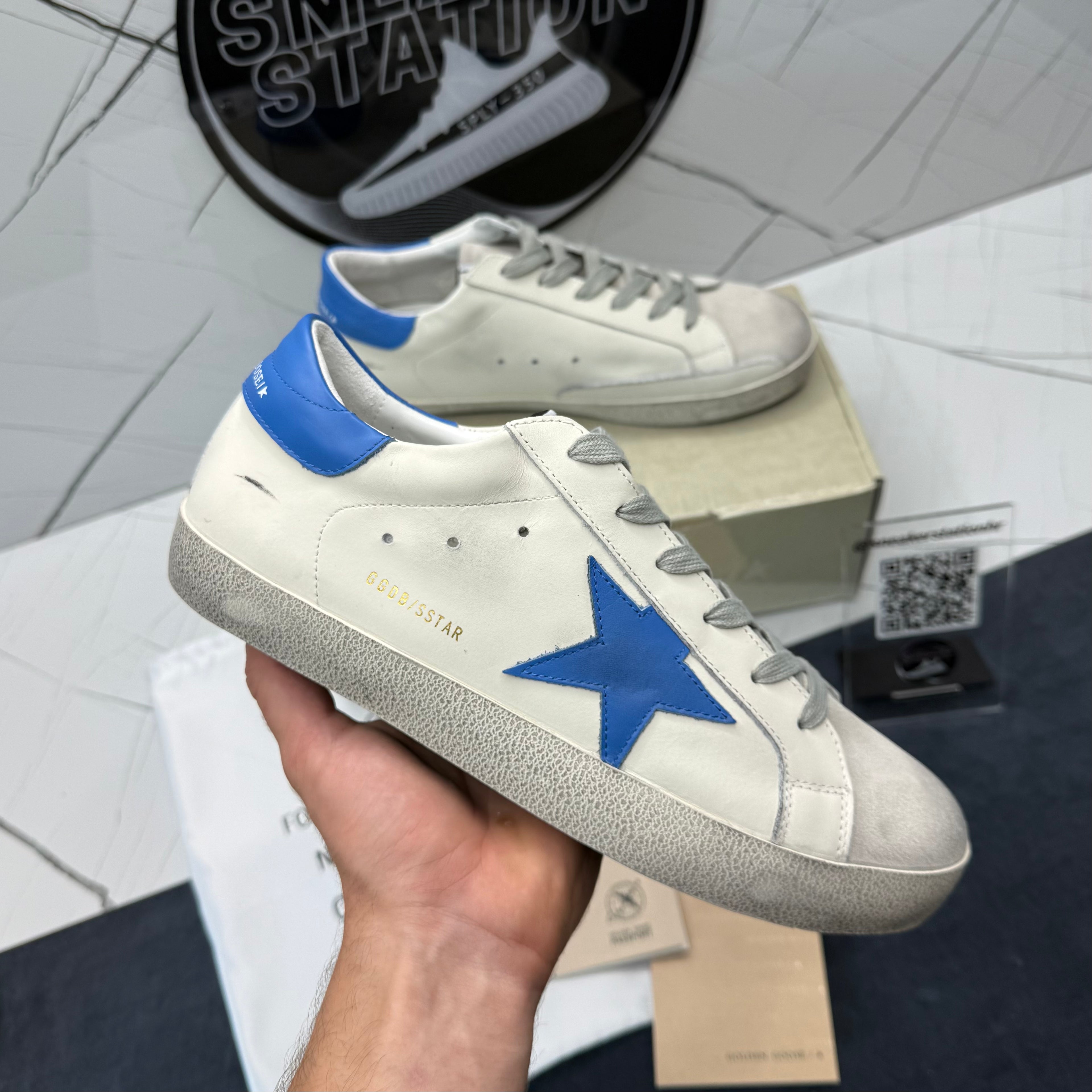 Golden Goose Super-star White Light Blue