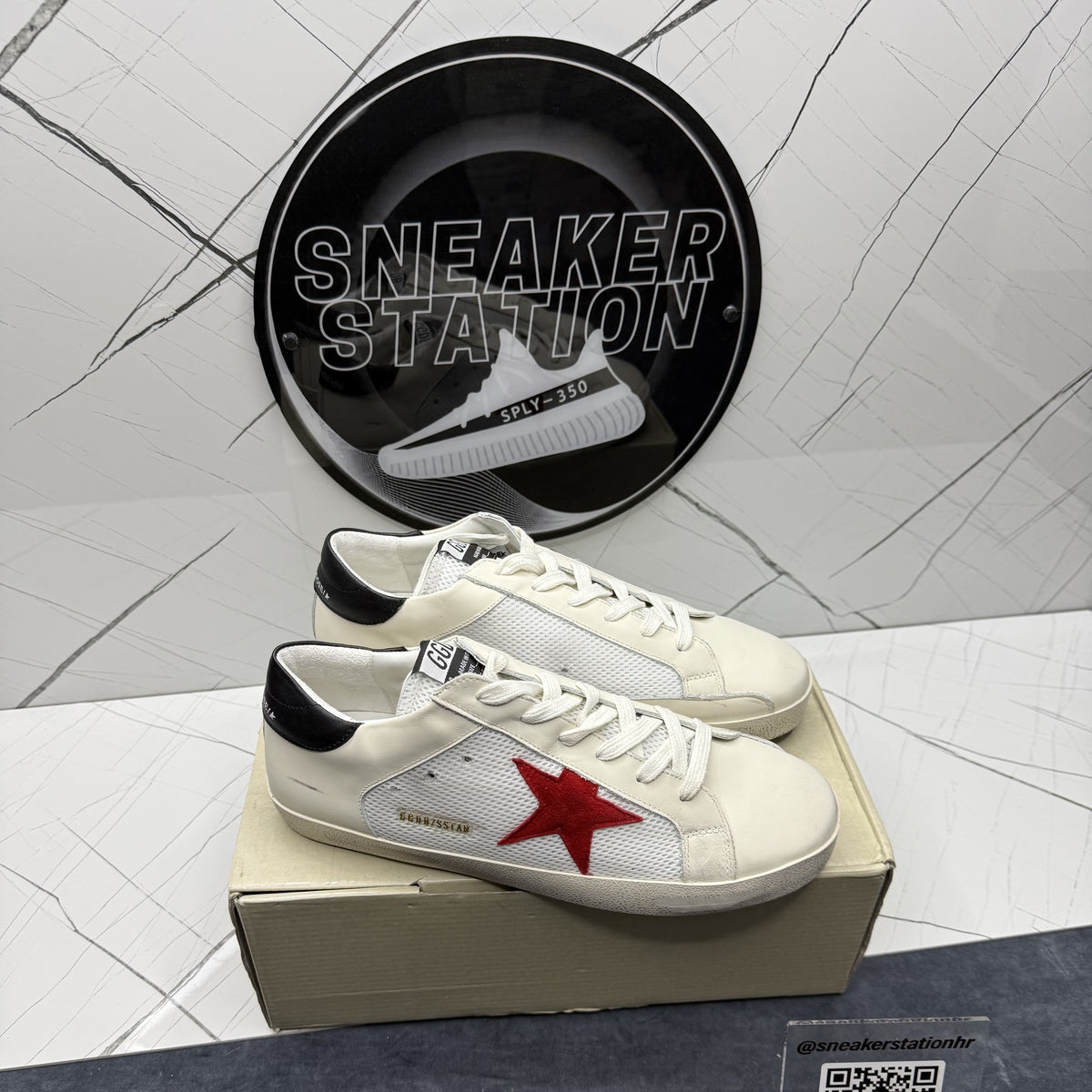 Golden goose Super-Star White Pomegranate Black