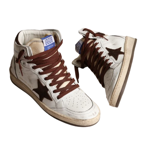 Golden Goose - White Chocolate Suede High