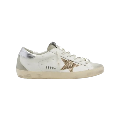 Golden Goose - White Silver Red Glitter