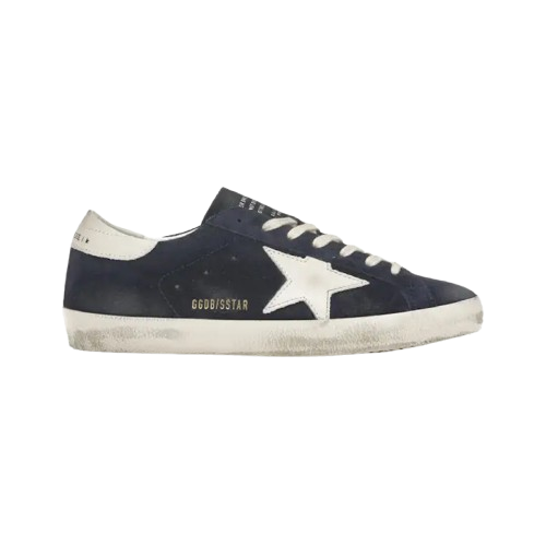 Golden Goose - Navy Suede White