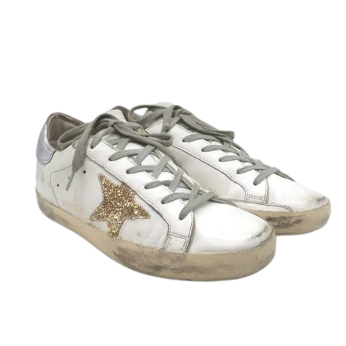 Golden Goose - White Silver Red Glitter